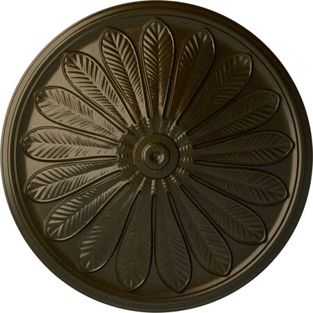 Ekena Millwork Brontes Ceiling Medallion (Fits Canopies up to 3 5/8"), Hand-Painted Green Gold, 25 1/2"OD x 5 1/2"P CM25BRGGS